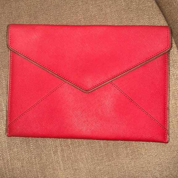 Red/Orange Rebecca Minkoff Envelope Clutch - Picture 1 of 7